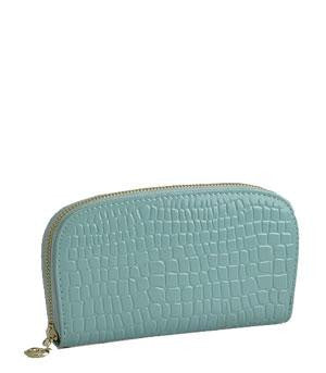 Zip Around Faux Leather Wallets - Clutches