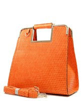 Fashion Handbag Faux Leather Orange