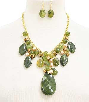 Tear Drop Lucite Necklace