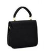 Textured Faux Leather Mini Satchel w/Cross-body Bag Black